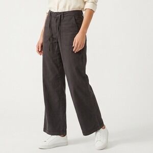 American Eagle Outfitters Baggy Utility Pants Womens 6 Black Stretch Wide Leg